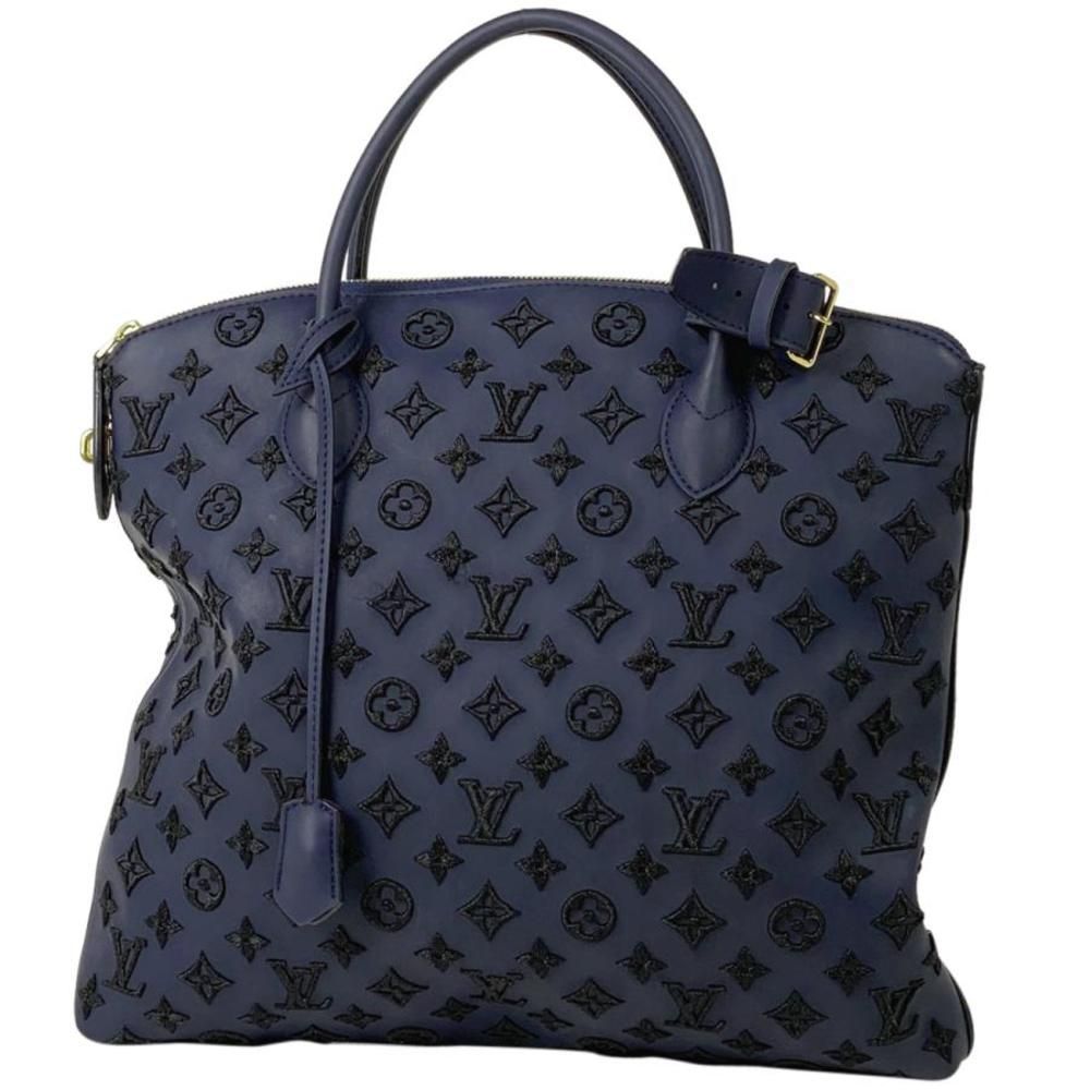 Louis Vuitton Lockit Vertical Handbag Desire Handbag Monogram Blue Marine